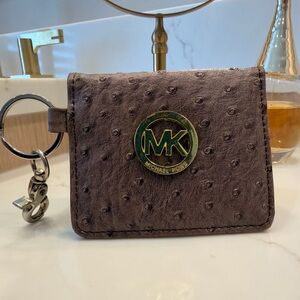 Michael Kors Brown/Taupe/Grey Keychain Wallet
